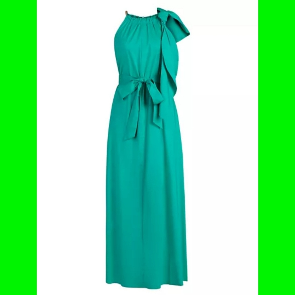 New, Halter Maxi Dress, Green, Medium